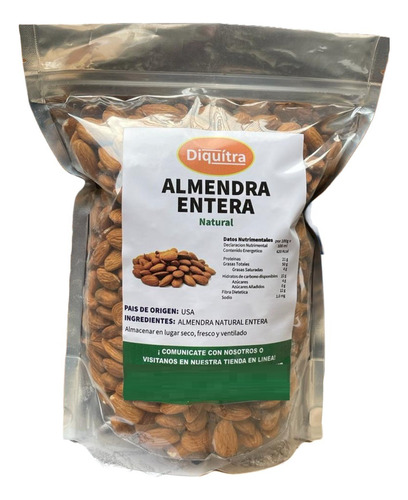 Almendra Entera Natural Calidad Premium 500 Gramos