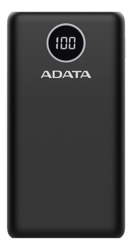 Adata Power Bank Cargador Portatil Celular Digital 20000mah Color Negro