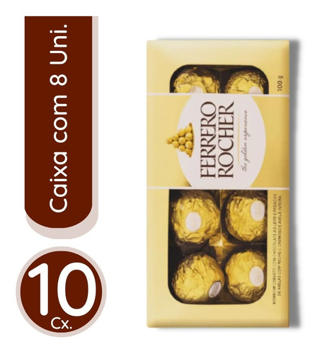 Kit 10 Cxs C/80 Ferrero Rocher| Ferrero T8