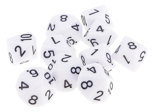 10pcs D10 Dados Dados Acrílicos Caras Para And Juegos