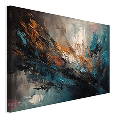 Cuadro Abstracto Elegante Canvas Grueso Sala  140x90