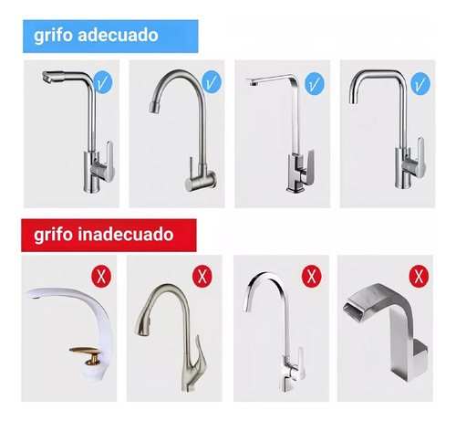 Filtro Purificador De Agua Potable Ceramica Para Llave Grifo Color Blanco