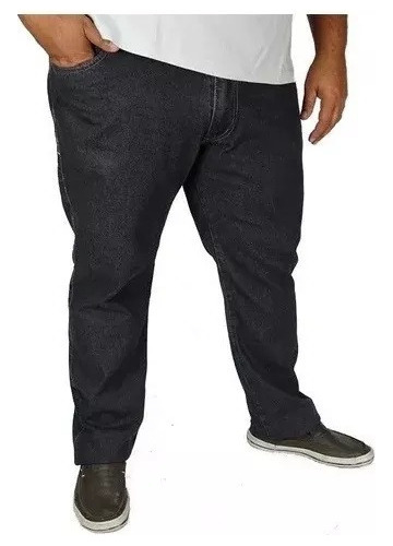 Calça Jeans  Lycra Slim Masculina Plus Size Tamanho Grande