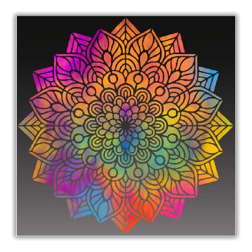 Kit Bordado Pintura Con Diamantes Mandala Colores 30x30