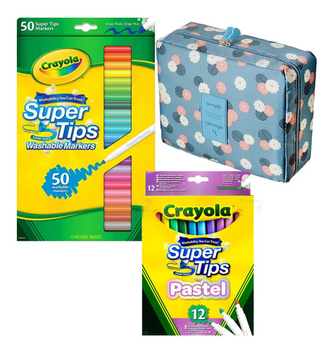 Plumones Crayola Supertips Pastel Estuche Regalo Super Tips