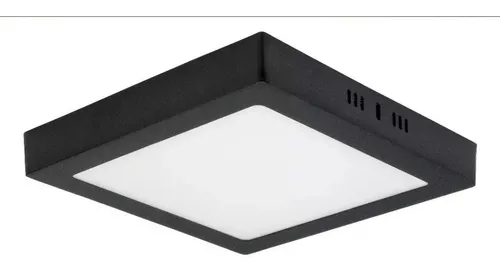 comprar Panel Plafón Led 24w Aplicar Cuadrado Negro Macroled 6000k
