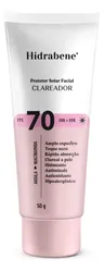 Hidrabene Protetor facial Solar FPS 70 Toque Seco Antissinais Clareia a pele 50g - R$ 34