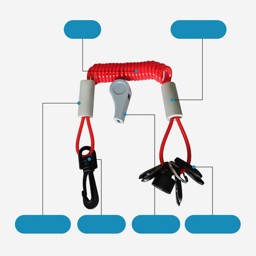 Cordón De Del Interruptor De Apagado Del Barco Con Llave,