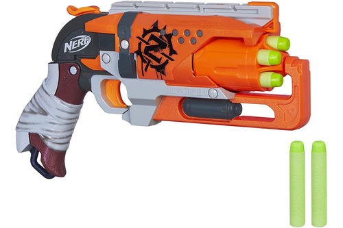 Pistola Nerf Zombie Hammershot Blaster, Estándar, Anaranjado