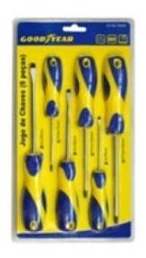 Imagen 3 de 4 de Set Destornilladores Goodyear Gy-sdk-8004 6 Piezas