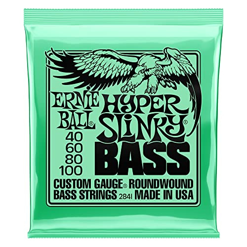 Hyper Slinky Nickel Wound Bass Guitar Strings, 40-100 G...