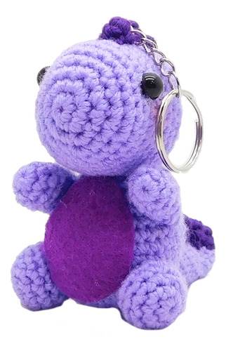 Llavero Dinosaurio Tejido A Crochet - Color A Elegir