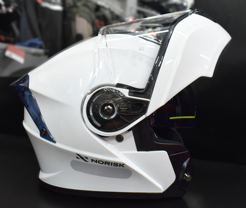 Capacete Norisk Robocop Articulado Escamoteável Motion Branc Cor Branco Desenho Monocolor Tamanho do capacete 61/62
