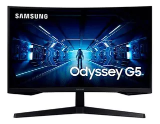 Monitor Gamer Samsung 27 Odyssey G5 Curvo Ls27ag550elczb