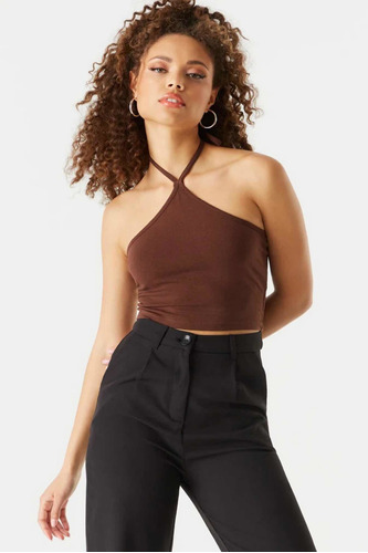 Crop Top Básico Americano En Algodón De Urban Planet