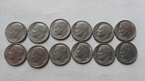 Para Coleccionista Lote De Monedas De Eeuu Dimes Antiguas