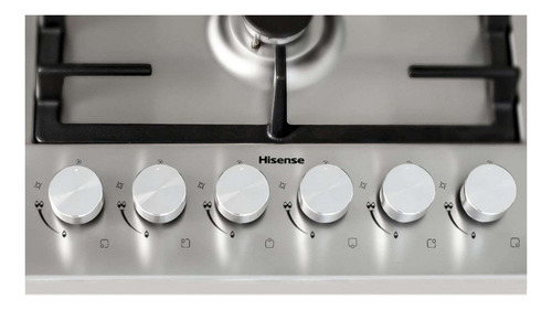Imagen 5 de 5 de Parrilla a gas Hisense HGH961SS plateada 127V