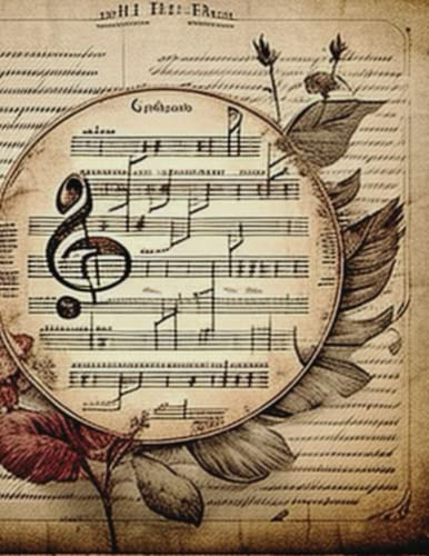 Libreta De Pentagrama  Cuaderno De Musica: Coleccion Vintage