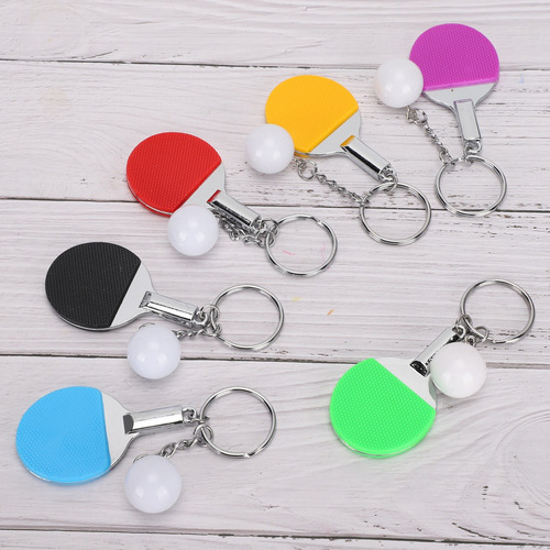Llavero Pingpong Keyfob, Miniraqueta De Tenis De Mesa, 6 Uni