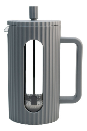 Prensa Francesa Doble Pared Con Asa Para Café O Té 1 Lt Color Gris