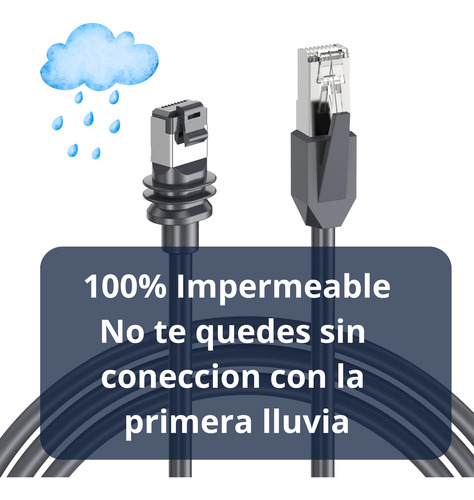 Cable Eternet Para Starlink Mini Impermeable 10m Cat6 Ciotec