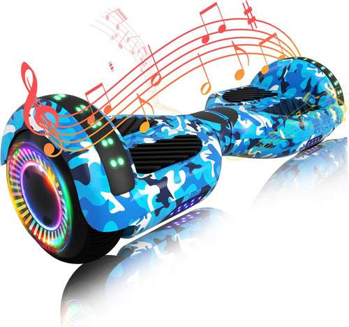 Hoverboard Overboard Skate Elétrico Bluetooth Com Led Azul