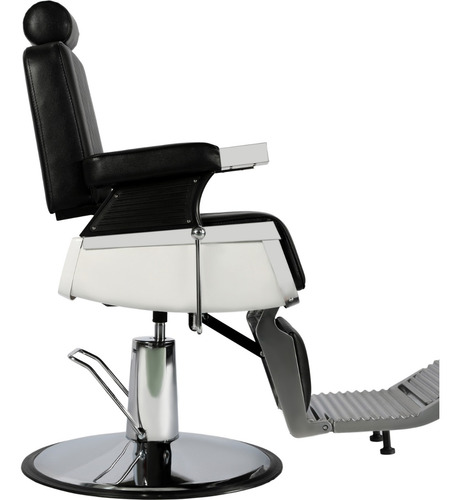 Sillon Premium Barberia Silla Reclinable Giro 360° Neumatica Color Negro Forma de la base Redonda