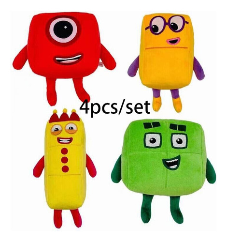 4pcs Numberblocks Muñeca Peluche Juguete Niños Regalo