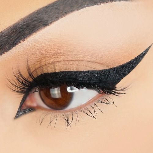 Lápiz Delineador De Ojos Líquido Waterproof Kara Beauty Color Negro Efecto Mate