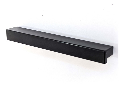 Manija Tirador Aluminio 96 Mm Enigma Negra Mueble Cocina X10