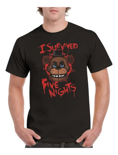 Polera Unisex  Five Nights At Freddy's Survived Estampado