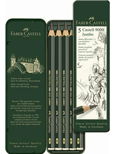 Faber-castell 119200 Castell 9000 Lápiz Con Goma De Borrar,