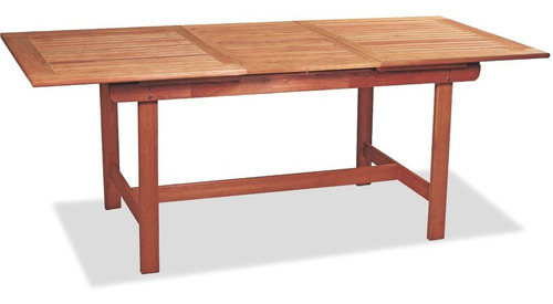 Mesa De Madera Extensible 1.50/2.20x0.85 + 6 Silla Amancay Estructura Marrón