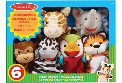 Imagen 5 de 7 de Melissa & Doug Amigos Safari 6 Títeres Mano Marionetas Niños
