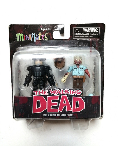 Minimates The Walking Dead Riot Gear Rick Y Guard Zombie 