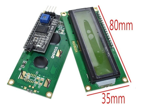 Kit 3 Display Lcd 1602 16x2 Fundo Verde Módulo I2c Soldado