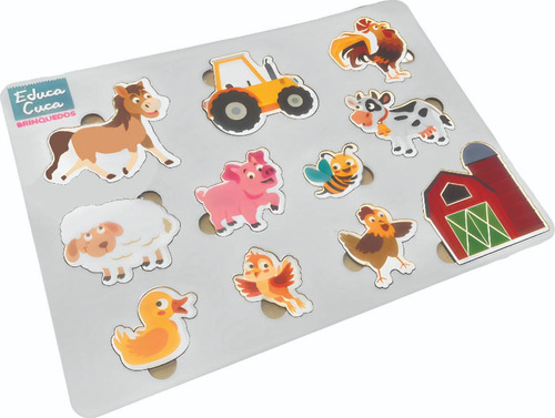 Kit 3 Quebra-cabeças Numeros Formas+alfabeto+animais