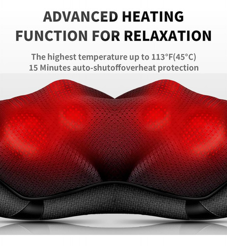 Masajeador Shiatsu De Cuello Y Espalda Con Calor Modelo 3d Color
