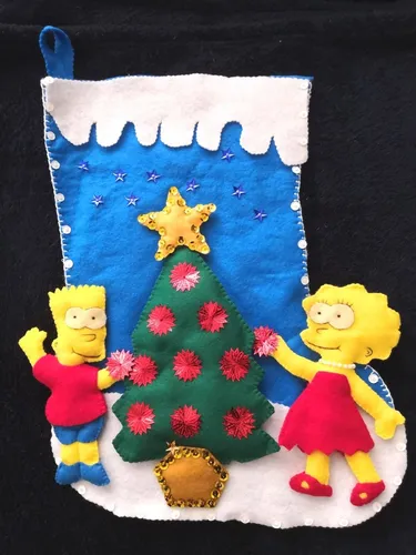 Bota Navideña De Los Simpson, Navidad, Bota Personalizada | Envío gratis Bota Navideña De Los Simpson, Navidad, Bota Personalizada | Envío gratis