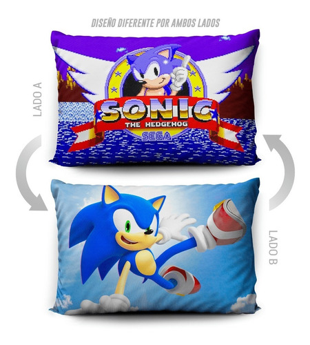 Imagen 5 de 5 de Funda De Almohada Sonic Sega Y Sonic Boom 70x45cm Vudú Love