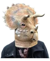 Comprar Mascara Latex Triceratops Dino Completa Cotillon Disfraz