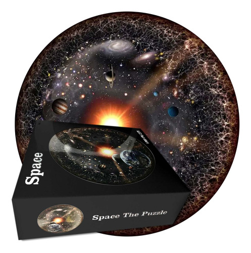 Serie De Rompecabezas Redondos F Space Puzzle Universe Para