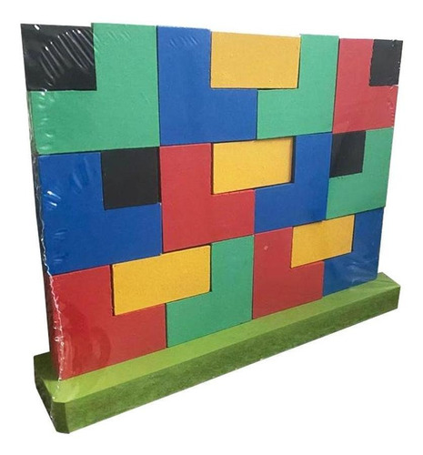 Blocos De Encaixe Vertical Tetris Em Mdf Brinquedo Educativo