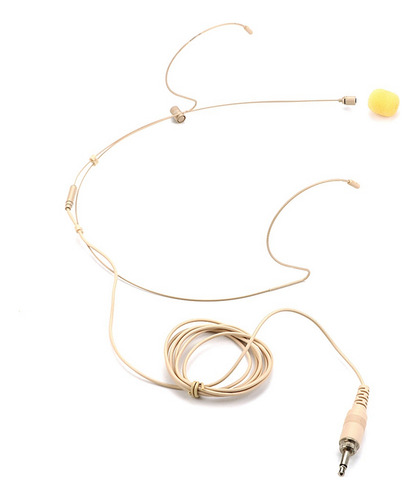 Auriculares Ajustables De Color Beige Con Condensador Y Micr