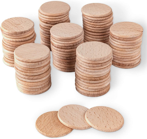 Círculos Redondos Sin Terminar De 1.5 Pulgadas De Madera Rec