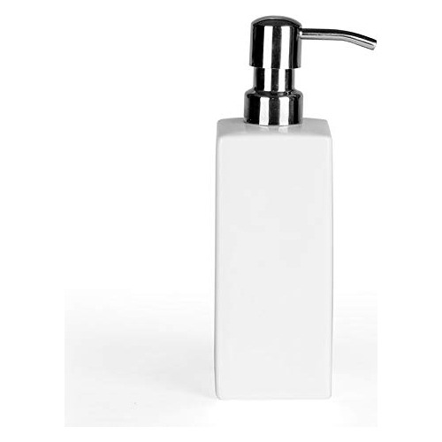 White Ceramic Soap Dispenser For Bathroom Kitchen Count...