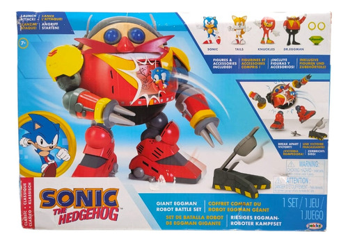 Muñeco Sonic The Hedgehog Set Batalla Robot Eggman Gigante