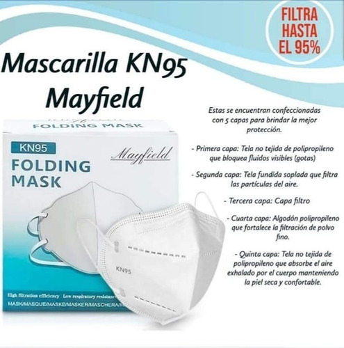 Mascarilla Kn95- 5 Capas Mayfield 