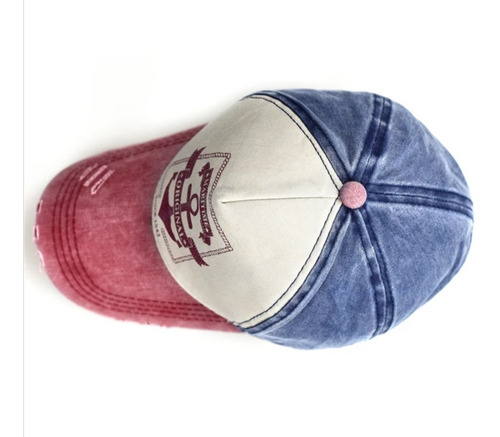 Imagen 4 de 5 de Gorra Trucker Ancla Regulable Jean Vintage Estampada Importa