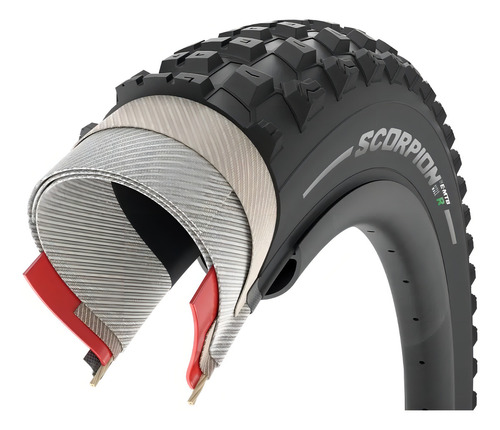 Llanta Pirelli Scorpion E-mtb R Hyperwall 27.5×2.6 Tubeless Color Negro